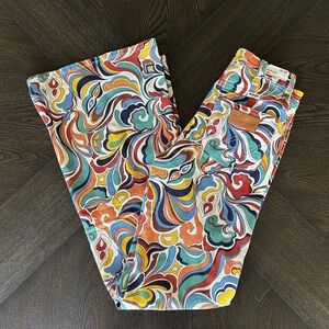 NWT Wrangler Women’s High Rise Flare Jeans Latigo Print Retro Pants